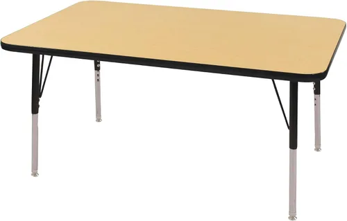 Vista 8 de Norwood Commercial Furniture - Mesa de actividades para el aula de altura ajustable para niños y adultos, mesa de actividades cuadrada