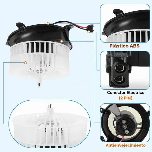 Vista 2 de 700212 Conjunto de motor de ventilador HVAC para Mercedes Benz E320 E350 E500 E550, para Mercedes Benz CLS500 CLS550 E55/E63/CLS55 AMG, Repalcios