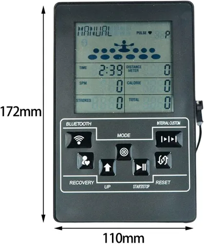 Vista 3 de Inicio Máquina de remo Monitor ajustable duradero odómetro Piezas de repuesto automáticas Contador de velocímetro para el hogar Fitness Riding Bike