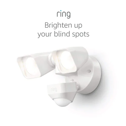 Vista 6 de Reflector cableado Ring: reflector activado por movimiento, ledes brillantes y compatible con Amazon Sidewalk (negro)