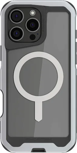 Vista 233 de Ghostek Atomic - Funda delgada para Galaxy Z Flip 4, parte trasera de aramida con parachoques de aluminio rojo, funda protectora de doble capa a