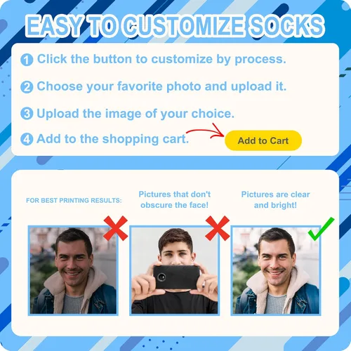 Vista 2 de Calcetines personalizados con caras en ellos, calcetines divertidos personalizados con foto, regalos únicos para amigos, mujeres, hombres, familia