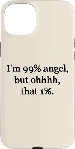 Vista 9 de iPhone 16 Im 99 percent angel but funny women sayings quotes Gift Case