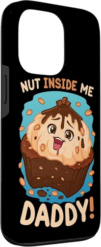 Vista 3 de Funda divertida para iPhone 13 Pro con diseño de tuerca de juego sucio Inside Me Daddy para mujer