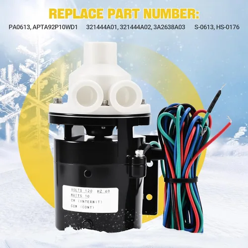 Vista 2 de Reemplazo del conjunto del motor de la bomba de agua de la máquina de hielo para bomba de agua Hoshizaki PA0613, APTA92P10WD1, se adapta al