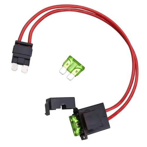 Vista 2 de Compatible 5PCS 32V 16 AWG Specialized Car Fuse Holder Connector 30A,Standard ATO Blade Type for ATM Fusebox Panels,with 5Pcs Fuses,11.5 Inch