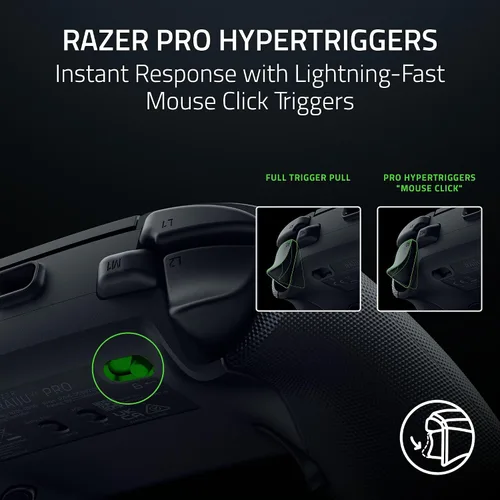 Vista 6 de Razer Raiju V3 Pro Wireless Controller: Officially licensed for PlayStation, PS5, PC - Lag-free Esports Grade Performance - 6 Remappable Buttons