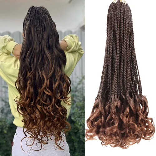 Vista 19 de Cabello para Trenzas Rizo Francés Color 1 Trenzas de Ganchillo Rizo Francés 10 Pulgadas Trenzas de Caja Cabello de Ganchillo para Mujeres y Niños