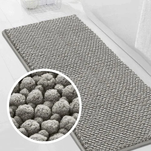 Vista 9 de Turquoize Alfombras de baño de felpilla antideslizante para baño, 17 x 24 pulgadas, extra suaves y absorbentes, lavables a máquina, perfectas