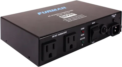 Vista 2 de Acondicionador de energía compacta Furman AC-215A con protección de voltaje de reinicio automático, color negro
