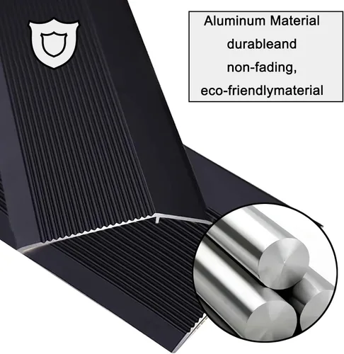 Vista 5 de Tira de transición de piso, tiras de transición de aluminio para puerta, transición de suelo adhesivo de 35.4 pulgadas, para borde de puerta