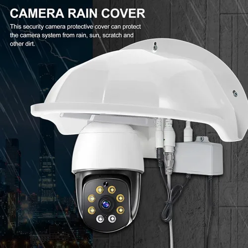Vista 8 de Cámara de seguridad universal Sun resistente a la intemperie techo protector cámaras domo al aire libre Stick Up soporte de cámara compatible