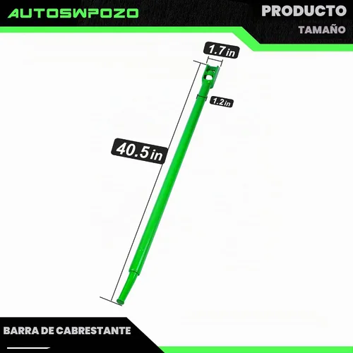 Vista 2 de Barra de cabrestante, barra de cabrestante combinada con cabeza cuadrada, 1 paquete (verde)
