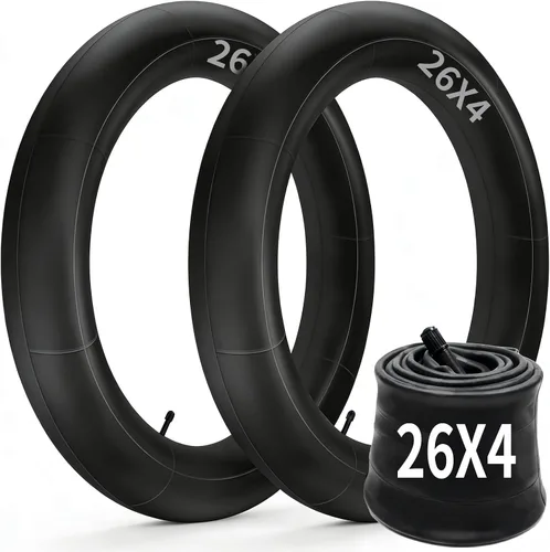 Vista 11 de 2 Pack of Fat Tire Bike Inner Tubes, 20/24/26 X4.0 Heavy Duty Bike Tube, Inner Tube with 32mm Schrader Valve for Snow Mountain Bike E-Bike