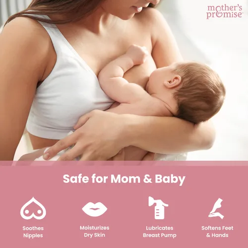Vista 9 de Manteca de pezón orgánica para madres lactantes Crema de pezón sin lanolina, segura para madres y bebés lactantes No es necesario lavar