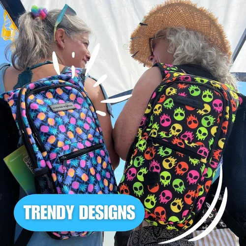 Vista 5 de Kandies World Reflective Festival - Paquete de hidratación – Bolsa de agua de 2 litros para raves, senderismo, ciclismo, correr y más