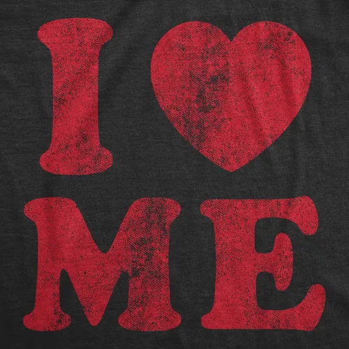Vista 2 de Camiseta con texto en inglés "I Love Me" para mujer, divertida, linda e inspiradora con corazón motiv
