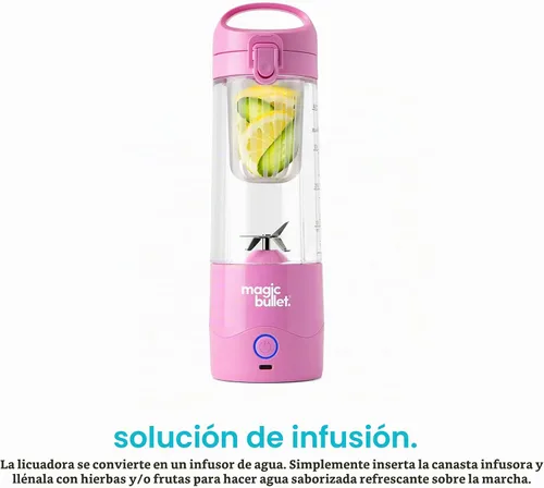 Vista 10 de magic bullet Licuadora portátil MBPB50100FP Rosa Flamingo rosa (Flamingo Pink)