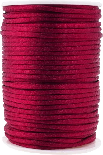 Vista 100 de Mandala Crafts Cordón de satén de cola de rattail de 0.02 in para nudos chinos de macramé