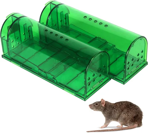 Vista 8 de Trampas para ratones grandes y humanas reutilizables para interiores y exteriores, seguras para niños y mascotas y no matan para pequeños roedores