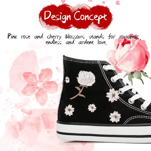 Vista 3 de kufeiti - Tenis de lona de alta calidad para mujer zapatos de lona con cordones color blanco y negro casuales para caminar