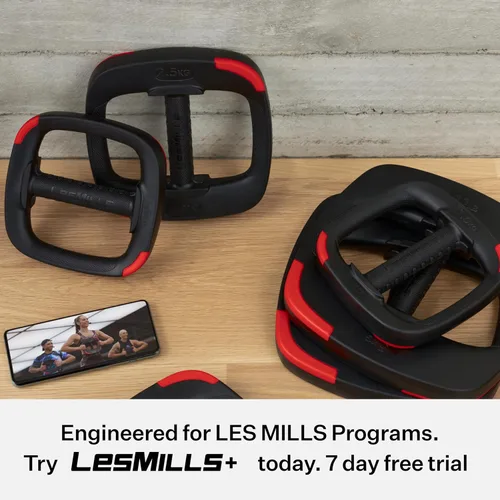 Vista 6 de Les Mills™ Dual Purpose Ergonomic Exercise Weight Plates for Total Body Workouts