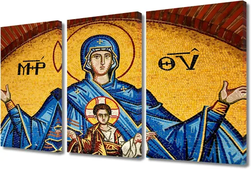 Vista 120 de TUMOVO Decoración de pared de iglesia cristiana de 3 paneles, imágenes de la resurrección de Jesús para sala de estar, dormitorio, cocina