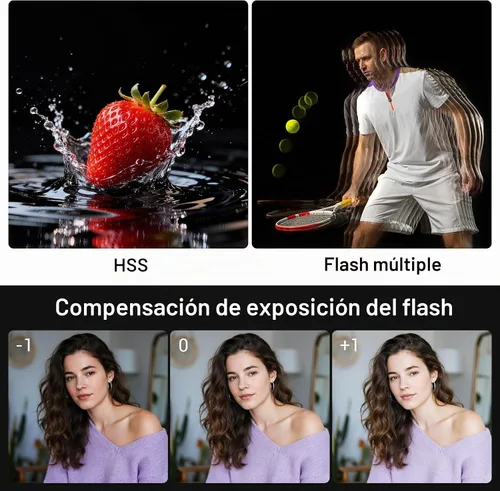 Vista 9 de Godox V1Pro-S TTL Flash para Sony, 76Ws cabeza redonda Speedlite, 1/8000s