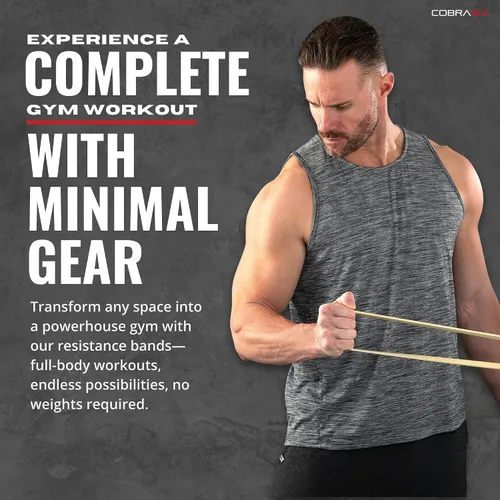 Vista 6 de COBRASIX Resistance Bands for Working Out, Light Stretching Bands, Long Loop Exercise Bands for Strength Training, Pull Ups Assistance, Physical