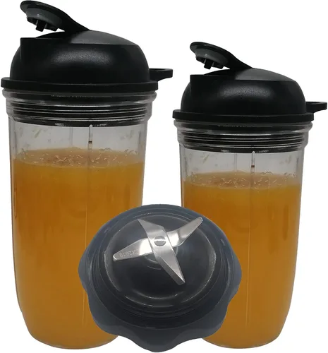 Vista 11 de Cuchilla de repuesto Easy Twist con taza de 18/24 oz y tapa para llevar, compatible con licuadora combinada nutri bullet