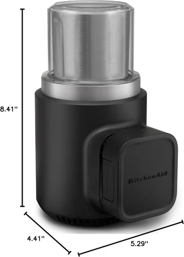 Vista 9 de Molinillo de cuchillas inalámbrico KitchenAid Go™ - batería incluida, KBGR111, Negro Mate