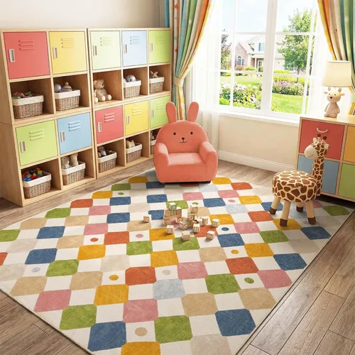 Vista 82 de jinchan Alfombra a rayas de 2 x 3 para entrada, alfombra de cocina, tapete pequeño, antideslizante, ligero, de bajo perfil, decoración para entrada