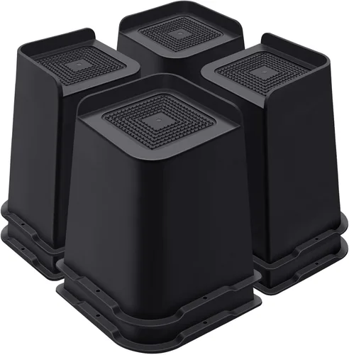 Vista 32 de ANNKUT Elevadores de cama de 1 pulgada resistentes, elevadores de muebles para cama, escritorio, mesa, sofá, sofá, elevadores de cama de gran