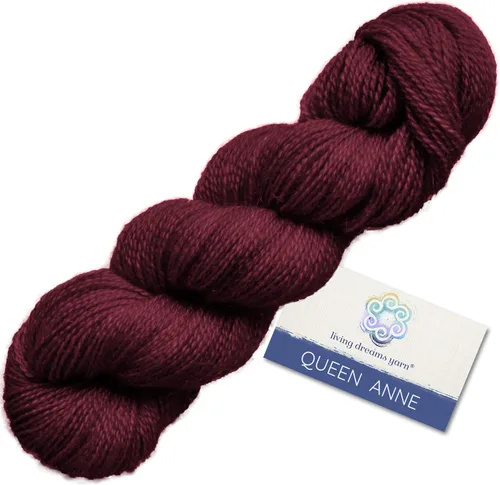 Vista 17 de Living Dreams Queen Anne LACE - Ovillo de lana 100% suave y lujosamente suave, color azul Arándano