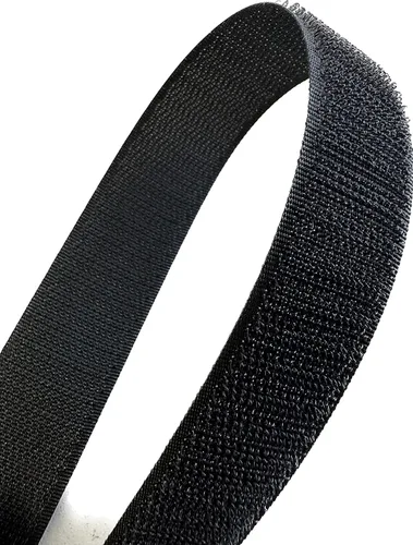 Vista 2 de Cinta de nailon con gancho para coser de 1 pulgada, rollo negro de 50 yardas (150 pies)