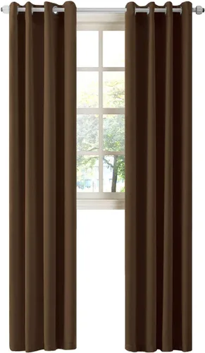 Vista 62 de LA PALMA Cortinas opacas con aislamiento térmico y ojales, para sala de estar, dormitorio, paquete de 2 paneles