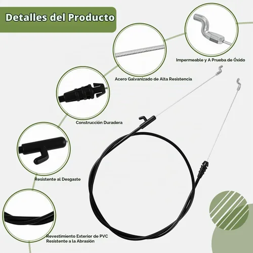 Vista 4 de Cable de control para cortacésped, freno y embrague, compatible con 48 pulgadas Cub Cadet MTD Yard Machines Yard Man Craftsman Troy-Bilt Husky