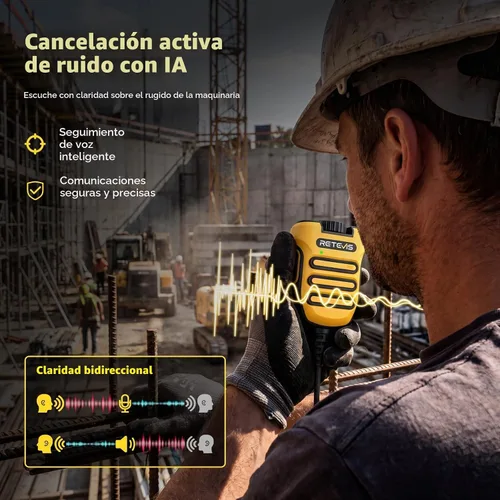 Vista 18 de Retevis RB48 Walkie Talkies avanzados de triple prueba con micrófono de hombro, MIL-STD 810H, VOX, recordatorio de vibración, PTT dual, SOS, NOAA