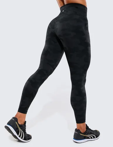 Vista 2 de CRZ YOGA - Leggings de compresión Hugged Feeling para mujer, de 25 pulgadas, leggings de entrenamiento de cintura alta gruesa con control de abdomen