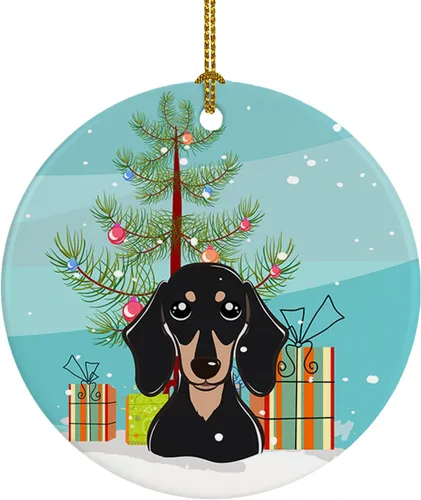 Vista 19 de Caroline's Treasures Adorno de cerámica para árbol de Navidad y Alaskan Malamute para colgar en el árbol de Navidad, para el hogar, Navidad