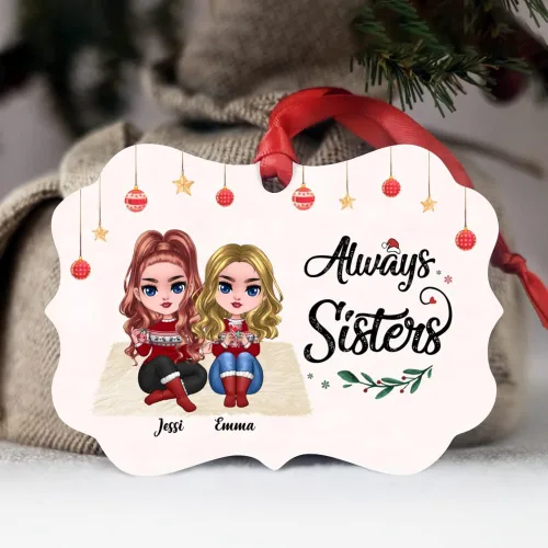 Vista 4 de Gossby Adorno de Navidad personalizado para mujeres, regalo de amistad de Navidad personalizado para mujeres con nombre, regalo de Navidad