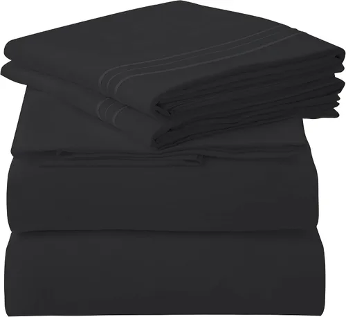 Vista 21 de ROYALE LINENS Juego de sábanas de 3 piezas para cama individual - Ropa de cama de microfibra cepillada suave de 1800 hilos - 1 sábana bajera