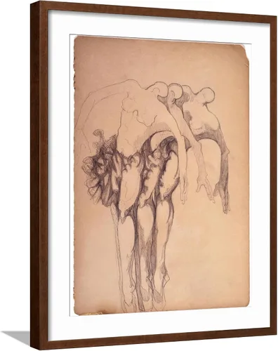 Vista 8 de ART.COM Zelda Fitzgerald - Lienzo enmarcado para pared, diseño de tres bailarinas, decoración figurativa, 12 x 16 pulgadas, marco negro con paspartú