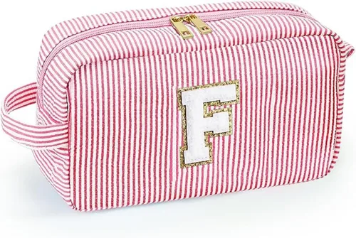 Vista 5 de Bonita bolsa grande de cosméticos de viaje, neceser con cremallera, bolsa de almacenamiento de maquillaje, bolsa de viaje, fiesta, boda, artículos