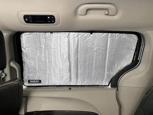 Vista 3 de Parasol de segunda fila para asiento trasero de ventana lateral para Chrysler Pacifica Minivan 2017, 2018, 2019, 2020, 2021, 2022, 2023, 2024, 2025