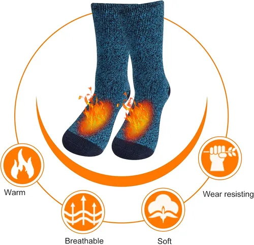 Vista 5 de Thermal Socks for Men, Thick Warm Cold Weather Heated Socks for Winter