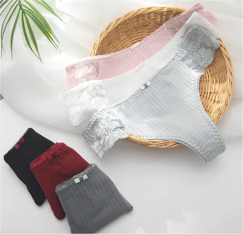 Vista 5 de LEVAO Tangas G String para mujer, bragas de algodón, sexy, con espalda en T, ropa interior cómoda, paquete múltiple S-XL