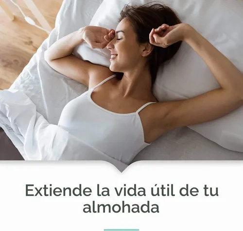 Vista 3 de AllerEase Ultra Suave Protección Avanzada contra Alergias Protector de Almohada Lavable a Máquina con Cremallera para Viaje, Tamaño 14" x 20", Gris