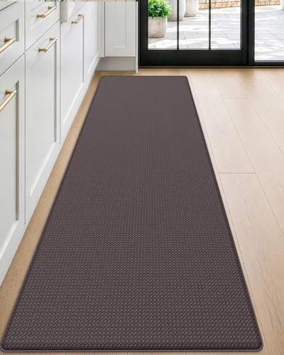 Vista 25 de DEXI Alfombrillas de Cocina Acolchadas Anti Fatiga, 17x59, Alfombra de Pasillo para Estar de Pie Impermeable, Espuma Viscoelástica Cómoda Acolchada