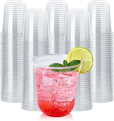 Vista 9 de Vplus - Vasos fríos de plástico transparente compostables de 16 onzas 16oz-Clear